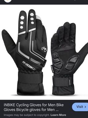 Inbike Black bicycle-Winter Gloves with Reflective Accents size XL